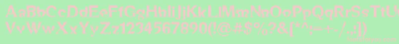 フォントDsMechanicalBold – 緑の背景にピンクのフォント