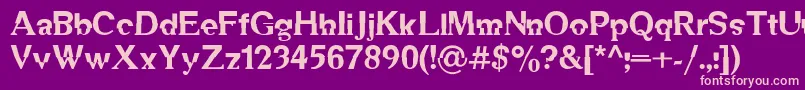 DsMechanicalBold Font – Pink Fonts on Purple Background