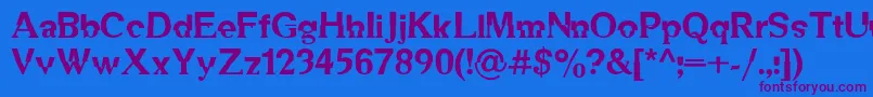 DsMechanicalBold Font – Purple Fonts on Blue Background