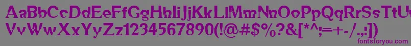 DsMechanicalBold Font – Purple Fonts on Gray Background