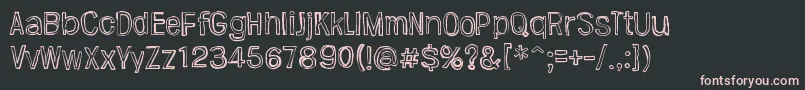 Jugglingoose Font – Pink Fonts on Black Background