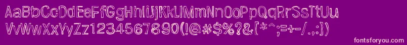 Jugglingoose Font – Pink Fonts on Purple Background