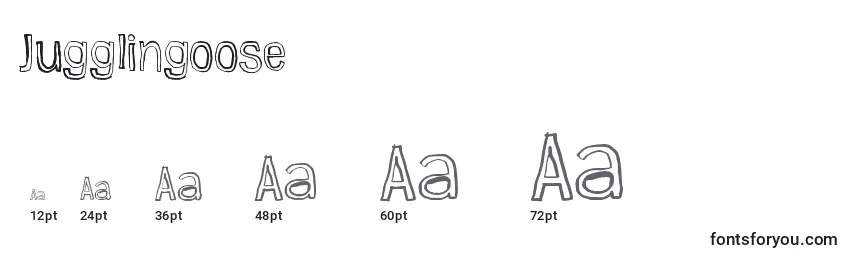 Jugglingoose Font Sizes