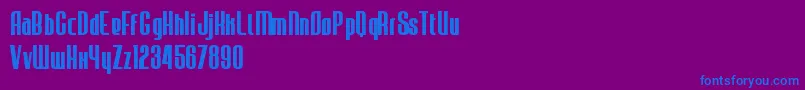 JecrFontBold Font – Blue Fonts on Purple Background