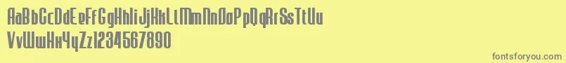 JecrFontBold Font – Gray Fonts on Yellow Background