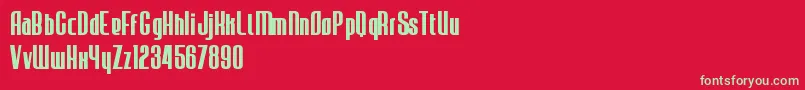 JecrFontBold Font – Green Fonts on Red Background