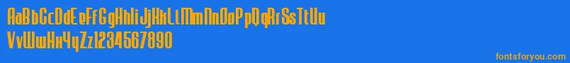 JecrFontBold Font – Orange Fonts on Blue Background