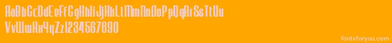 JecrFontBold Font – Pink Fonts on Orange Background