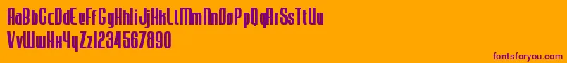 JecrFontBold Font – Purple Fonts on Orange Background