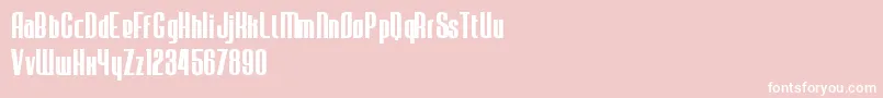 JecrFontBold-Schriftart – Weiße Schriften auf rosa Hintergrund