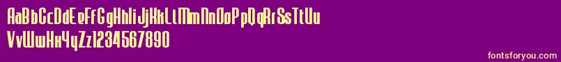 JecrFontBold Font – Yellow Fonts on Purple Background