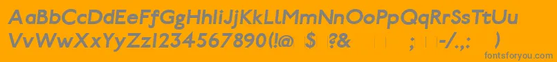 PaddingtonBoldItalic Font – Gray Fonts on Orange Background