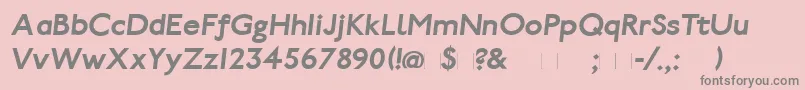 PaddingtonBoldItalic-Schriftart – Graue Schriften auf rosa Hintergrund