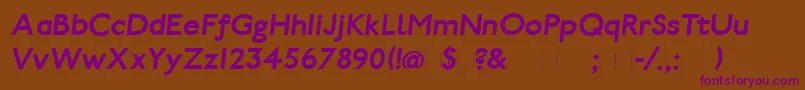 PaddingtonBoldItalic-Schriftart – Violette Schriften auf braunem Hintergrund