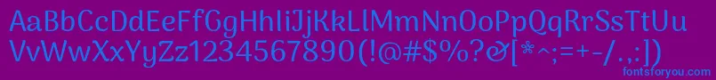 ArimakoshiMedium Font – Blue Fonts on Purple Background