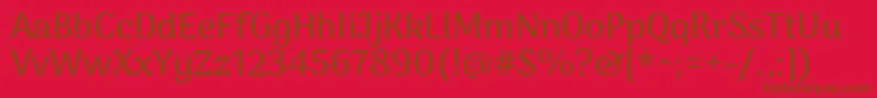 ArimakoshiMedium Font – Brown Fonts on Red Background