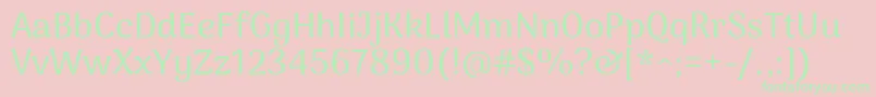 ArimakoshiMedium Font – Green Fonts on Pink Background