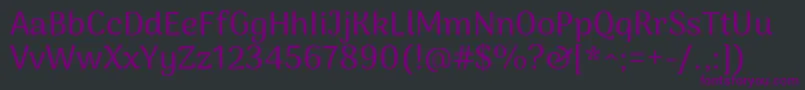 Шрифт ArimakoshiMedium – фиолетовые шрифты на чёрном фоне