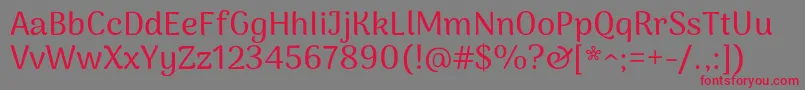 ArimakoshiMedium Font – Red Fonts on Gray Background