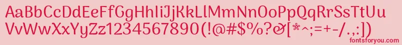 ArimakoshiMedium Font – Red Fonts on Pink Background