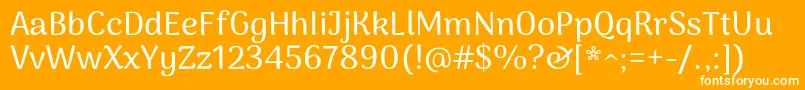 ArimakoshiMedium Font – White Fonts on Orange Background