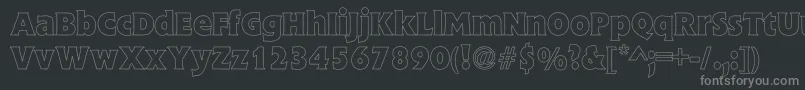 FlickBoldHollow Font – Gray Fonts on Black Background