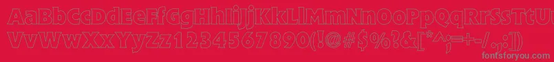 FlickBoldHollow Font – Gray Fonts on Red Background