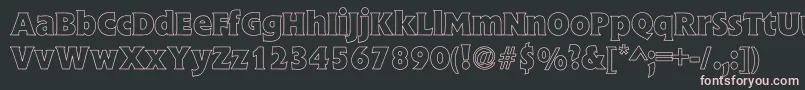 FlickBoldHollow Font – Pink Fonts on Black Background