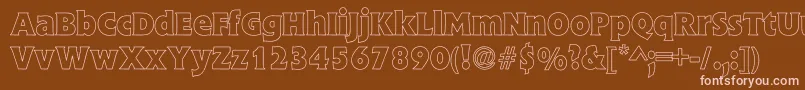 FlickBoldHollow Font – Pink Fonts on Brown Background