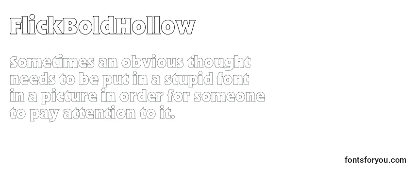 FlickBoldHollow Font