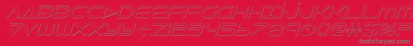 fuente 8thelement3Di – Fuentes Grises Sobre Fondo Rojo