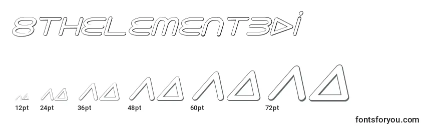 8thelement3Di Font Sizes