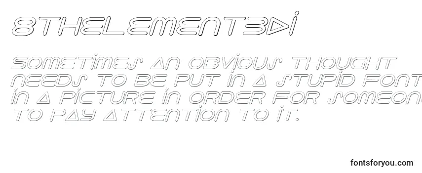 8thelement3Di Font