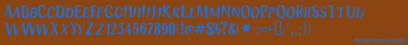Hydra Font – Blue Fonts on Brown Background