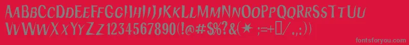 Hydra Font – Gray Fonts on Red Background