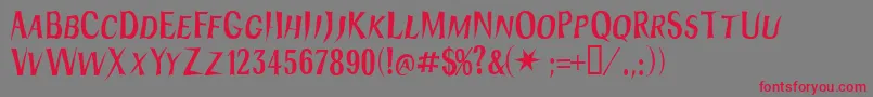 Hydra Font – Red Fonts on Gray Background