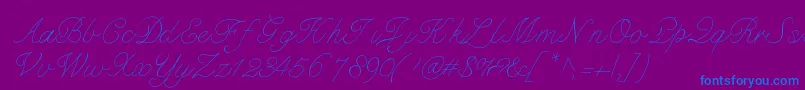 Bdmarseille Font – Blue Fonts on Purple Background