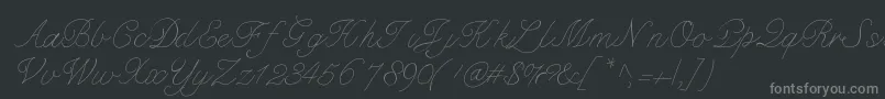 Bdmarseille-fontti – harmaat kirjasimet mustalla taustalla