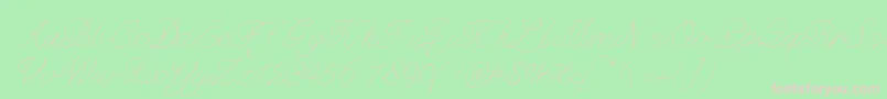 フォントBdmarseille – 緑の背景にピンクのフォント