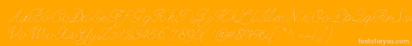 Bdmarseille-Schriftart – Rosa Schriften auf orangefarbenem Hintergrund