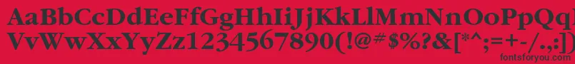 GaramondcBold Font – Black Fonts on Red Background