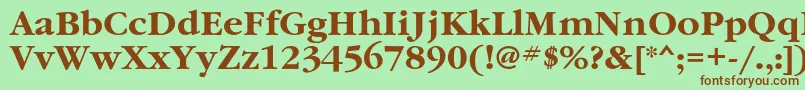 GaramondcBold Font – Brown Fonts on Green Background