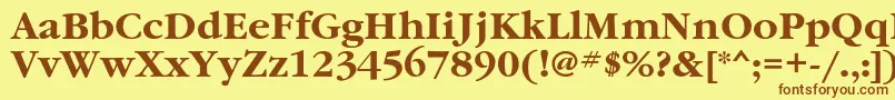 GaramondcBold Font – Brown Fonts on Yellow Background