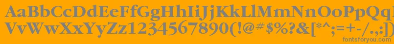 GaramondcBold Font – Gray Fonts on Orange Background