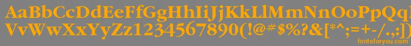GaramondcBold Font – Orange Fonts on Gray Background