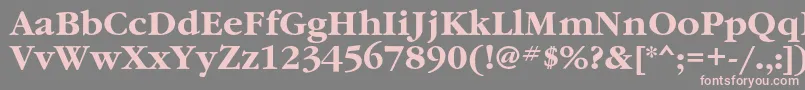 GaramondcBold Font – Pink Fonts on Gray Background