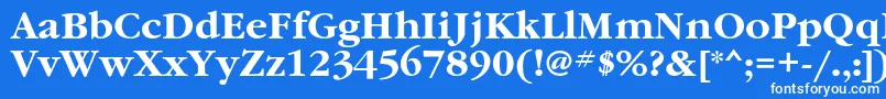 フォントGaramondcBold – 青い背景に白い文字