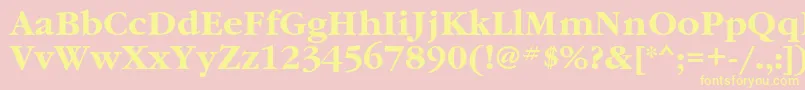GaramondcBold Font – Yellow Fonts on Pink Background