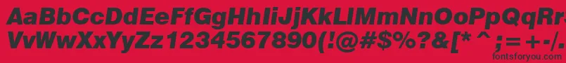 Swiss721BlackItalicBt Font – Black Fonts on Red Background