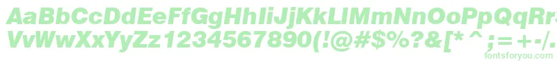 Swiss721BlackItalicBt Font – Green Fonts on White Background